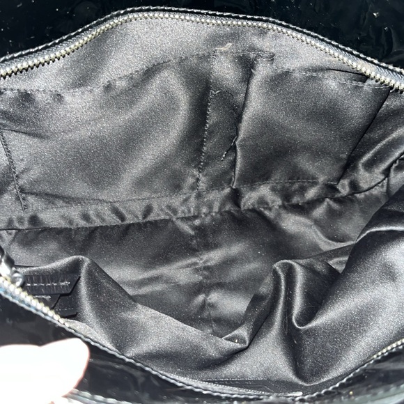 Coach  Vintage  black patent leather shoulder bag  small tote  Silvertone HW EUC - Picture 17 of 17